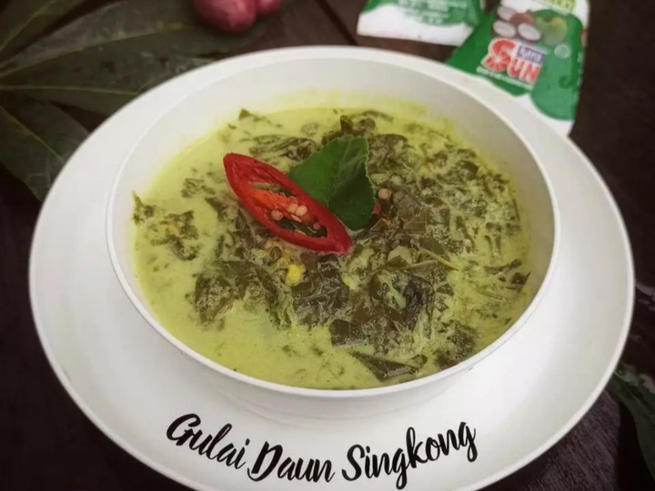 Cara Gampang Membuat 556. Gulai Daun Singkong, Enak