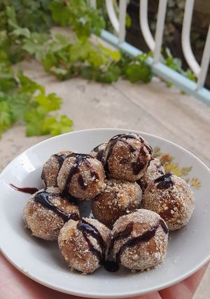 عکسی از دستور توپک خرمایی خوشمزه با مواد ساده 🥰😍😍
