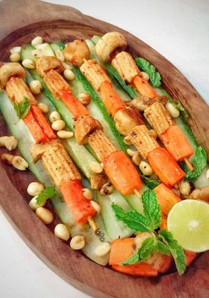 A picture of Grilled Salad Satay.