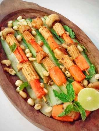 Easy Way Prepare Recipe Grilled Salad Satay that is So Delicious, Really Delicious}