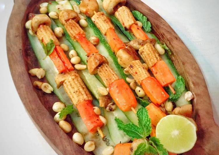Recipe of Homemade Grilled Salad Satay