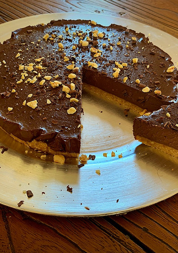 Una foto de Tarta de chocolate y avellanas