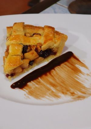 Una foto de Tarta de Manzana y Arándanos