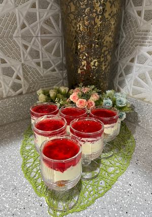 صورة لوصفة حلى الرمان بالجيلي الأحمر👌👌🌹