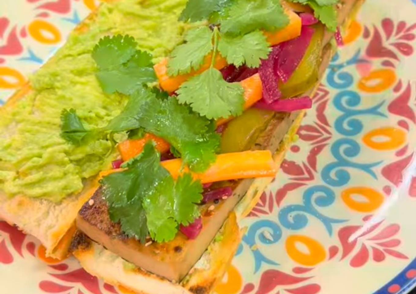 Banh Mi de tofu marinado