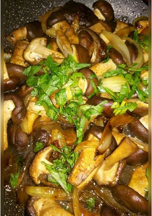 A picture of Shiitake with Shoyu and Honey.