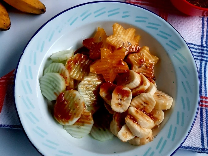 Langkah Gampang Membikin Resep Rujak Manis Belimbing, Pisang dan Timun yang Bikin Ngiler Anti Ribet, Lezat Sekali