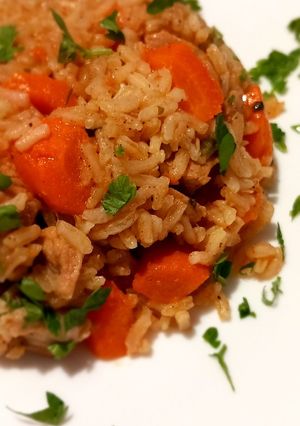 Rizses hús sárgarépával recept fotója