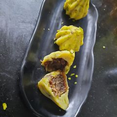 A picture of Rava stuffed modak.