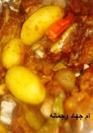 صورة لوصفة لحم بالقصدير
