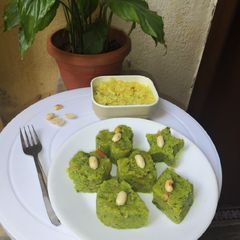 A picture of Palak Upma.