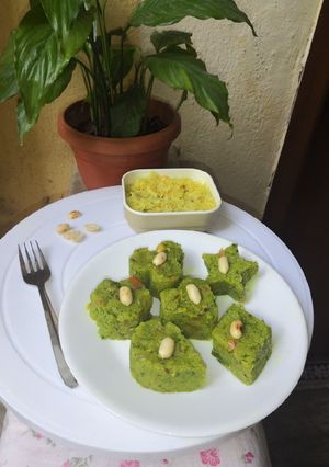 A picture of Palak Upma.