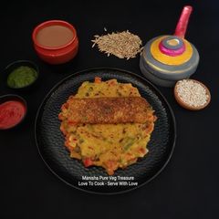A picture of Mix Veg Barley Flour Chilla.