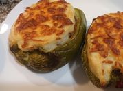 Una foto de pimiento verde relleno