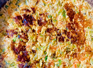 Una foto de TORTILLA DE ZAPALLO CALABAZA, ZAPALLITO Y OTROS VEGETALES 🧅🫑🥕🎃