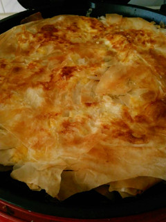 A picture of Quick and easy Bulgarian Banica in a pizza oven.