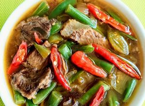 Foto resep Asem asem Daging sapi Buncis (67)