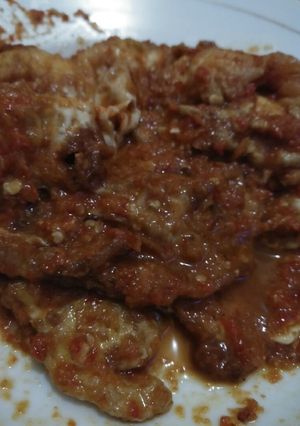 Foto resep Balado telur ceplok simple