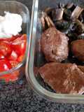 Menu Bekal Kantoran Full Protein / Lunch Box Protein Tinggi / Bistik Daging Sapi / Salad Sehat