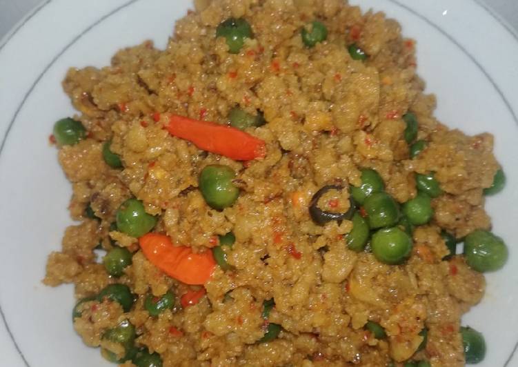 Sambel goreng oncom leunca