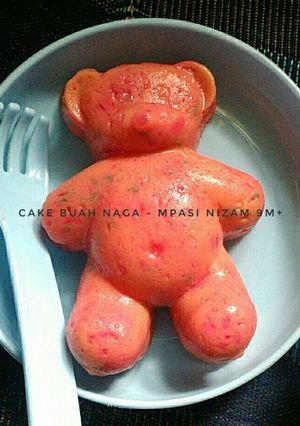 Foto resep MPASI Cake Buah Naga 8m+ (No Gulgar)