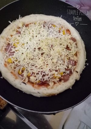 Foto resep Simple pizza "teflon"