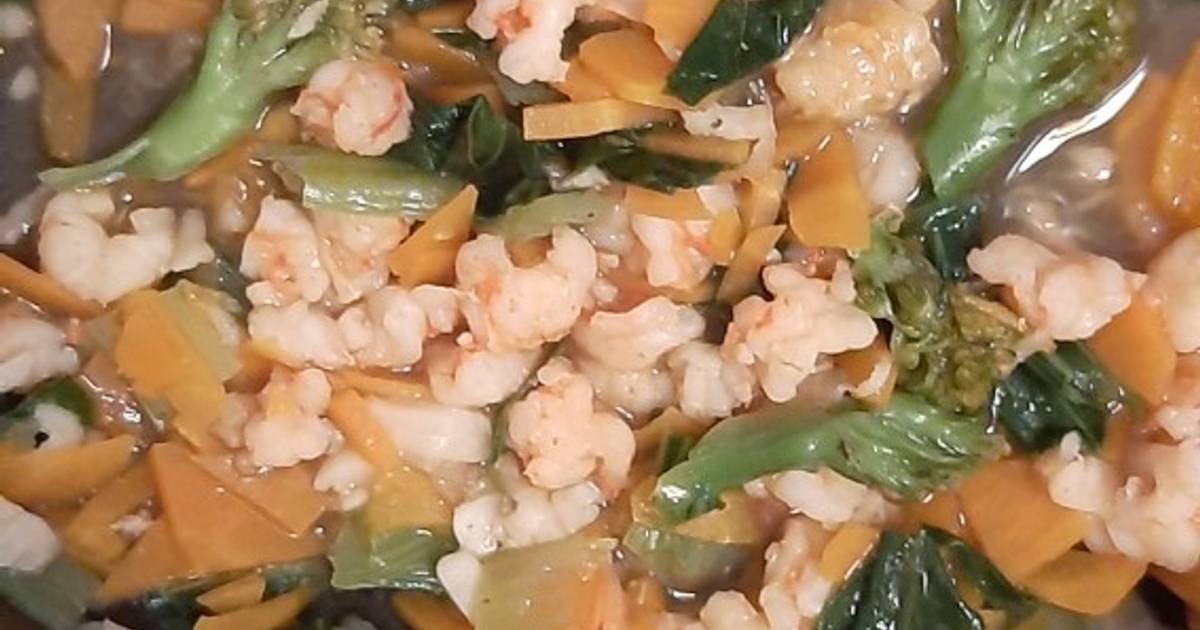 Resep Mpasi 13 bulan ca sawi udang oleh julita charisa Cookpad