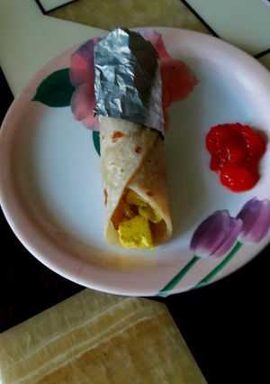 A picture of Paneer roll.