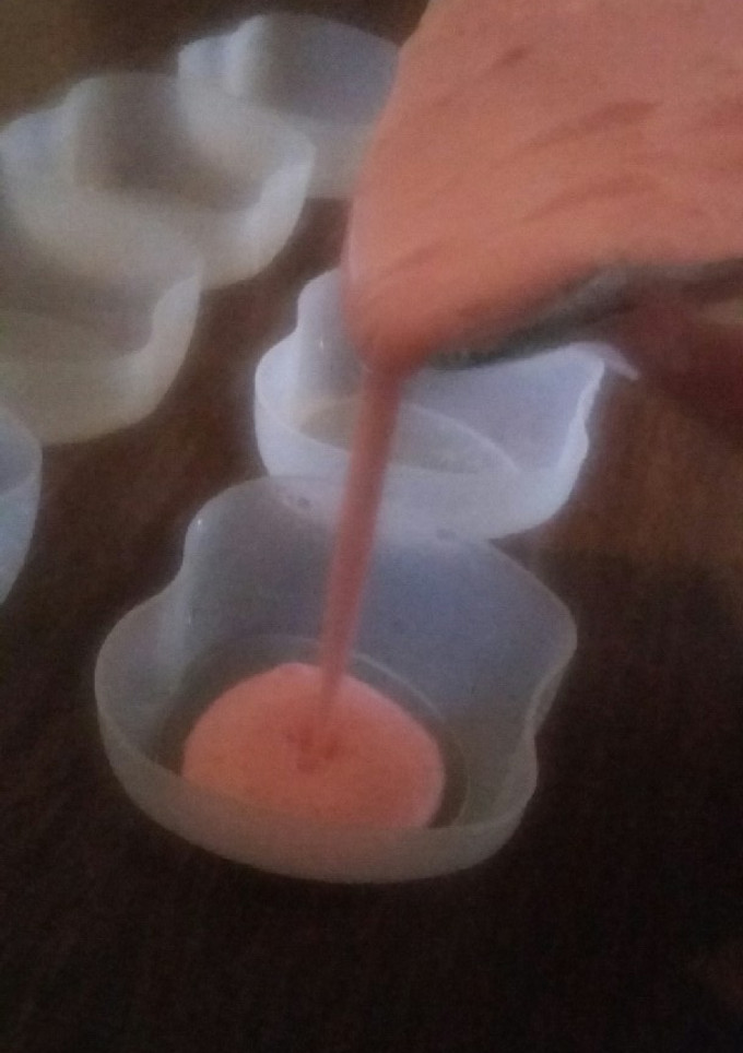 Una foto de Mousse de gelatina sabor fresa