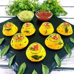 A picture of Khaman Dhokla cups.