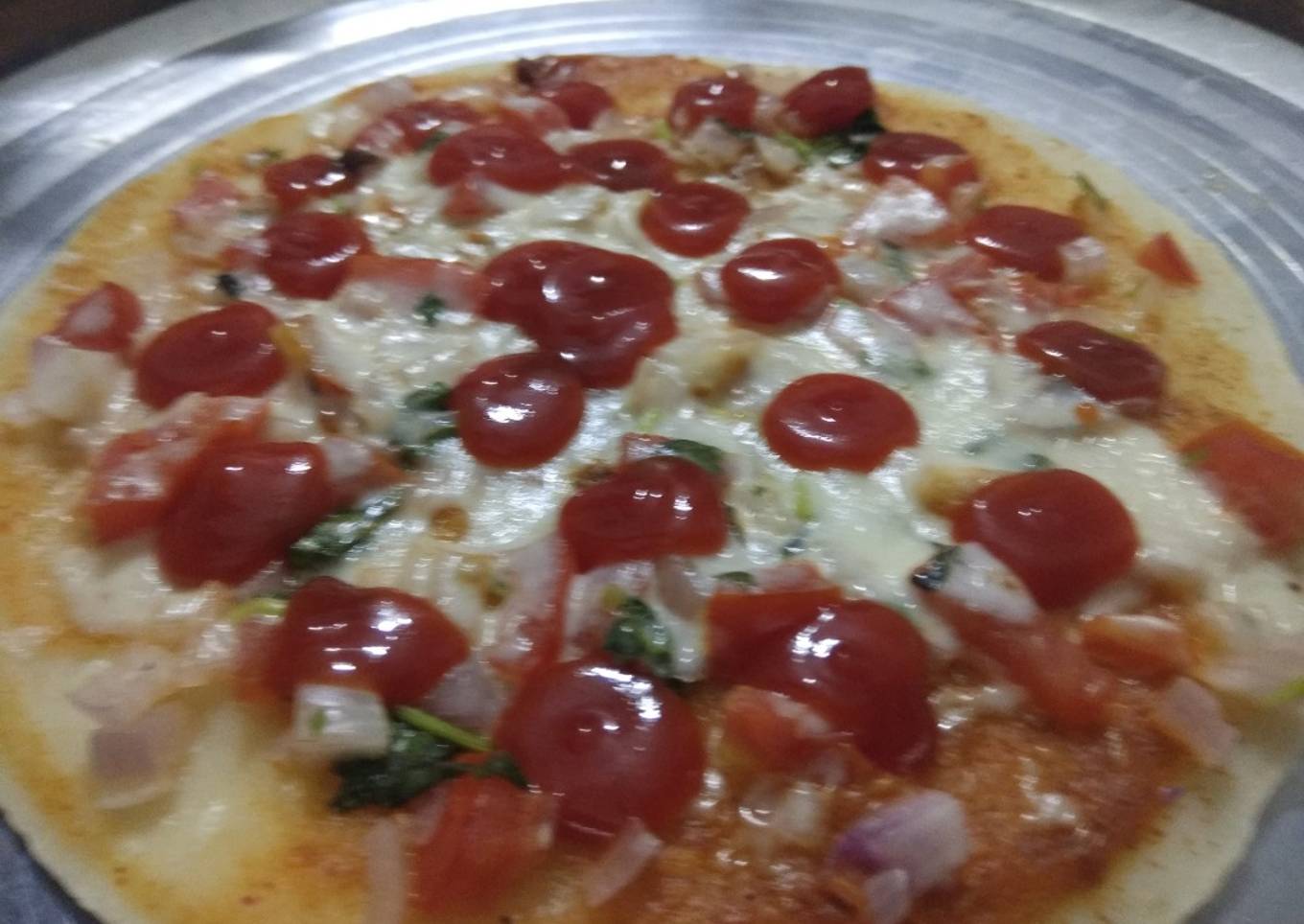 Semolina Wheat indo-south Indian Uttapam Pizza