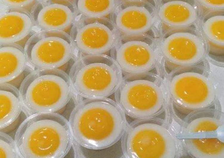 Cara Gampang Membuat Puding telur mata kebo Anti Gagal