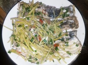 Hình của món Cá hấp bia.