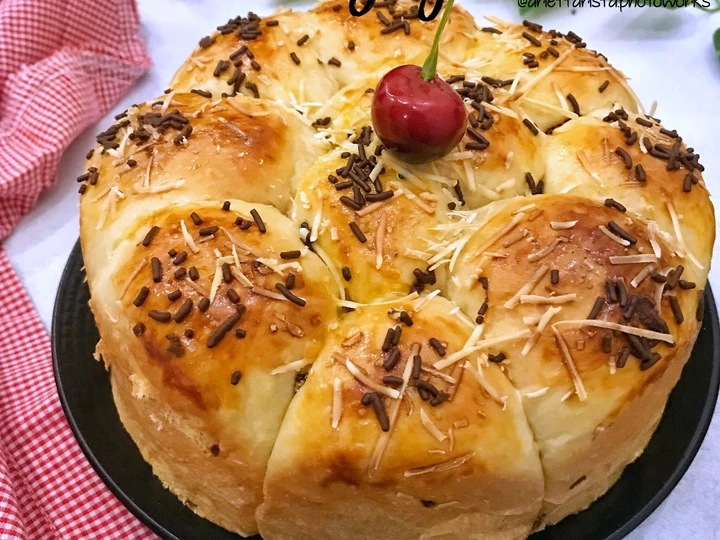 Cara Gampang Menyiapkan Resep Roti sobek yogurt isi coklat keju (Yogurt dinner rolls with choco cheese filling) yang Menggugah Selera Anti Ribet, Lezat
