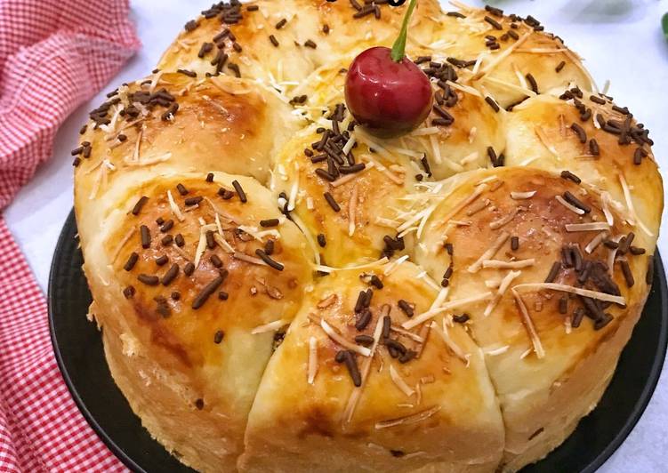 Cara Buat Roti sobek yogurt isi coklat keju (Yogurt dinner rolls with choco cheese filling) Kekinian