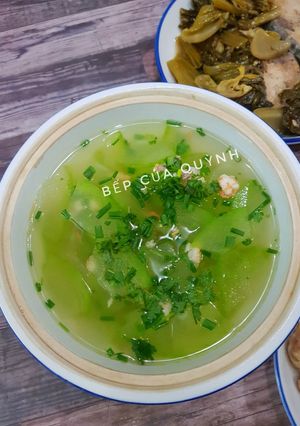 Hình của món Canh bí đao nấu tôm biển.