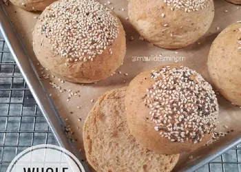 Resep Baru Burger Buns (whole wheat) Sedap