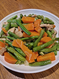 A picture of Sauteed Beans and Carrot.