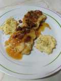 Bacalao en salsa con puré duquesa
