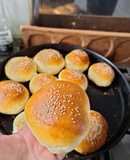 Pan de hamburguesas casero