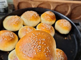 Pan de hamburguesas casero