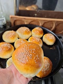 Una foto de Pan de hamburguesas casero