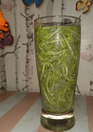 Foto resep Es Melon serut selasih
