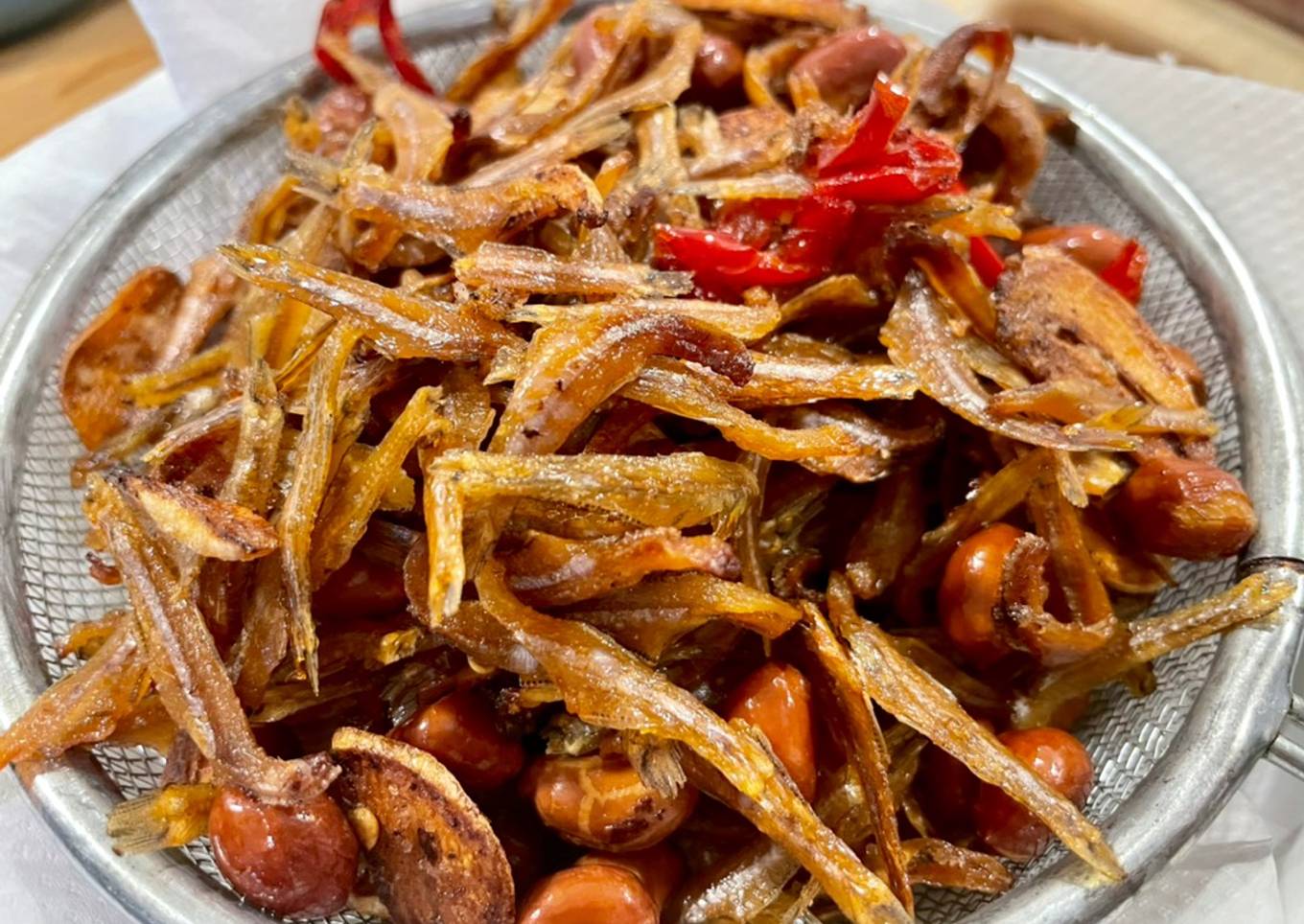 Goreng Teri kacang buat nasi lemak