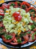 Salade de tomates et concombre au Shropshire