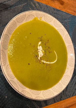 Une photo de Soupe poireaux pois cassés
