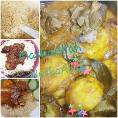 A picture of Abluqs lamb mchuzi and rice recipe!.