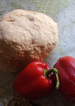 Una foto de Pan de masa de morrón