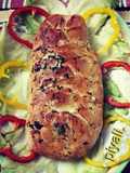 চীজি চিকেন ব্রেড লোফ (chilli chicken bread loaf recipe in Bengali)
