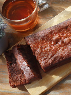 A picture of Gluten free chocolate pound cake.